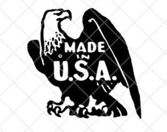 American Eagle SVG : graphiques vectoriels fabriqués aux États-Unis (téléchargement numérique)