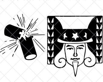 Illustration de l'Oncle Sam : clipart de la Révolution américaine (téléchargement numérique)