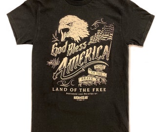 T-shirt patriotique que Dieu bénisse l'Amérique