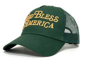 Casquette trucker avec dos en filet God Bless America