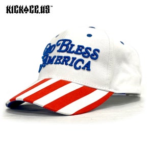 Gorra de béisbol con la parte trasera de sarga &quot;Dios bendiga a América&quot;