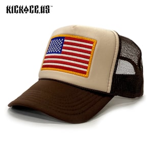 Classic USA Flag Mid Profile Trucker Hat