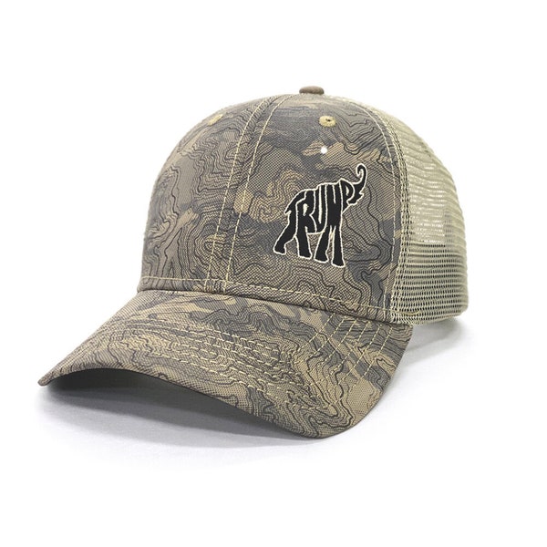 Republican Elephant Patch Trucker Hat – Red, Structured Mesh Cap With Adjustable Snapback