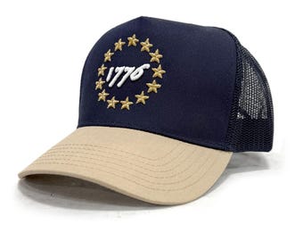 Classique USA 1776, Casquette trucker intermédiaire brodée drapeau Betsy