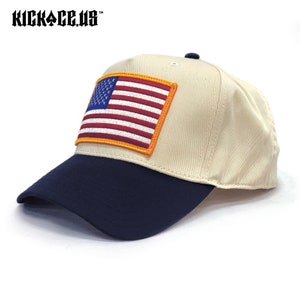 Classic Large USA Flag Patch Baseball Cap