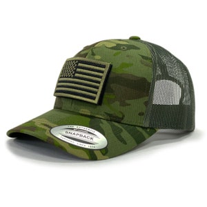 Casquette trucker rétro avec écusson drapeau USA