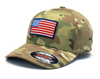 American Flag Camo Cap Size S/M-L/XL