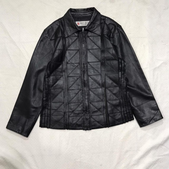 90S Hardy Amies Collection Leather Jacket