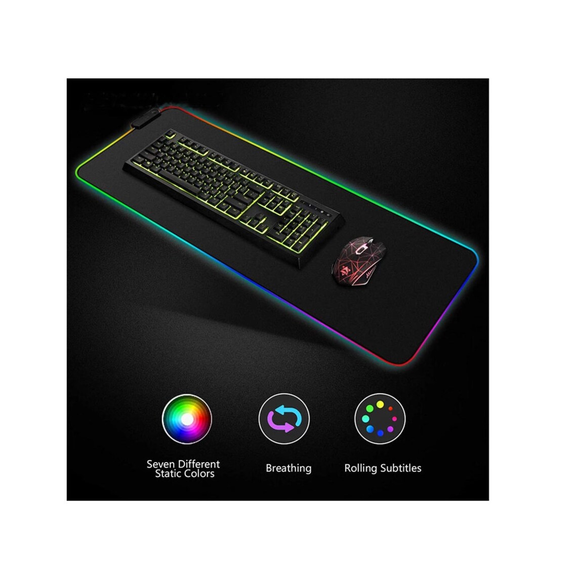 RGB Gaming Led Mouse Pad with 14 Lighting Modes Etsy