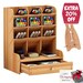 Wooden Desk Organizer with Drawer for Stationary, Home Office, Supply Storage or Garage - Gifts for her 