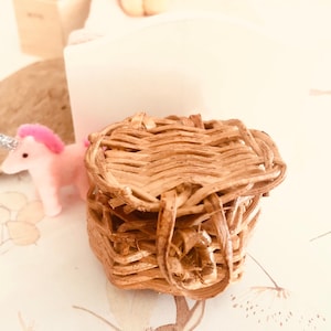 Dollhouse rattan basket