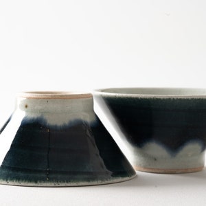 Handmade Mt. Fuji Rice Bowl by Mino Ware / Japanese Ceramic Plate / Handmade Rice Bowl / Unique Rice Bowl