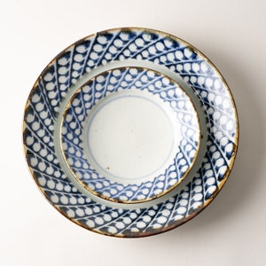 16cm / 25cm / Japanese Dot Plate by Tobe ware / Japanese Ceramic Plate / Handmade Large & Small Plate