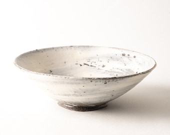 Handmade Shallow Bowl by Shigaraki Ware / Japanese Shigaraki Ware / Japanese Bowl / Ceramic Bowl