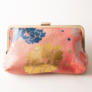 Handmade Gamaguchi Obi Bag by Matts / Japanese Kimono Bag with a Clasp / Japanese  Clutch bag / Handbag