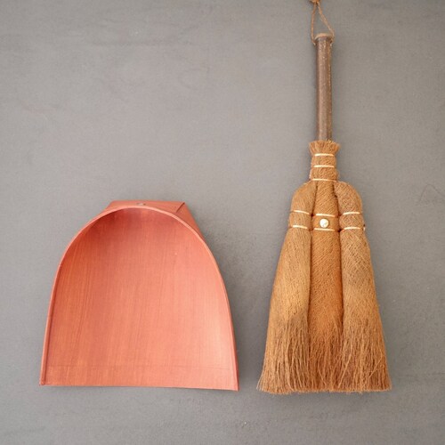Shuro Handmade Broom With Dustpan / Hemp Palm Broom & Japanese Etsy