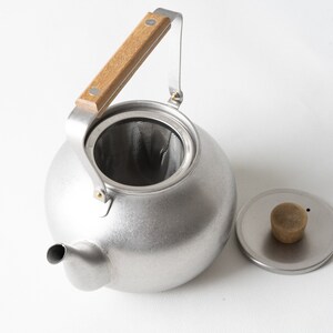 Japanese Stainless Steel Teapot / Stainless Green Tea Pot / Unique Tea Pot image 6