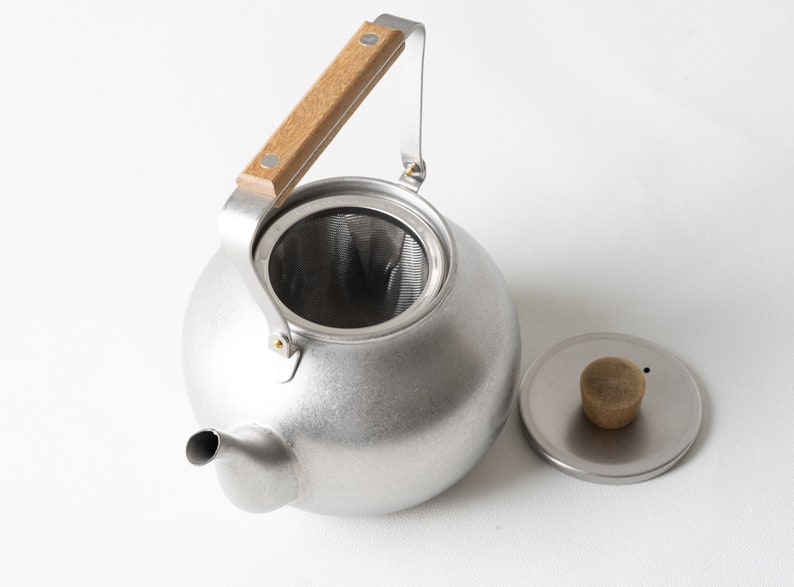 Japanese Stainless Steel Teapot / Stainless Green Tea Pot / Unique Tea Pot image 6