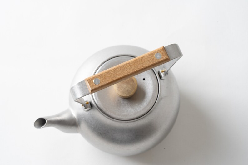 Japanese Stainless Steel Teapot / Stainless Green Tea Pot / Unique Tea Pot image 4