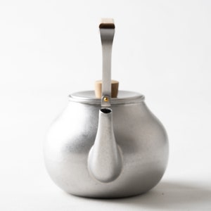 Japanese Stainless Steel Teapot / Stainless Green Tea Pot / Unique Tea Pot image 3