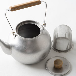 Japanese Stainless Steel Teapot / Stainless Green Tea Pot / Unique Tea Pot image 7