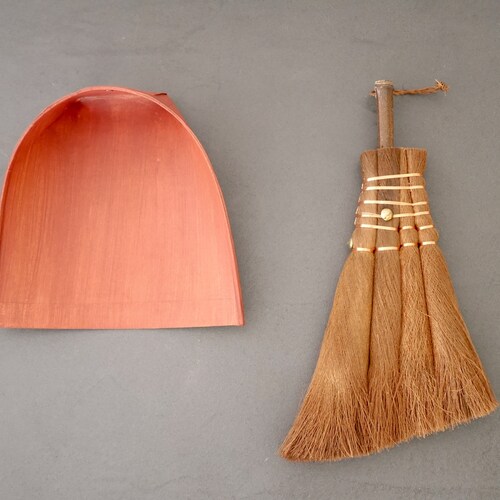 Shuro Handmade Broom With Dustpan / Hemp Palm Broom & Japanese Etsy