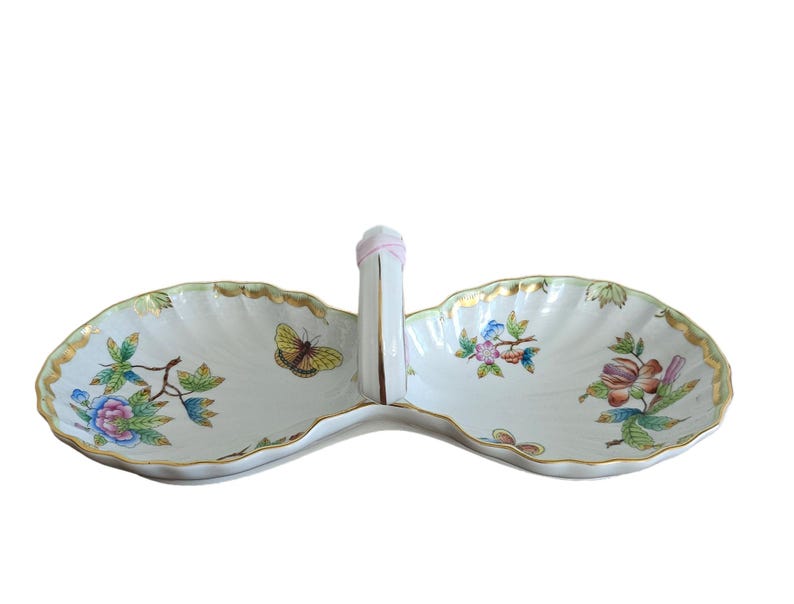 Herend Floral & Butterfly Square Box - Thumbnail 2