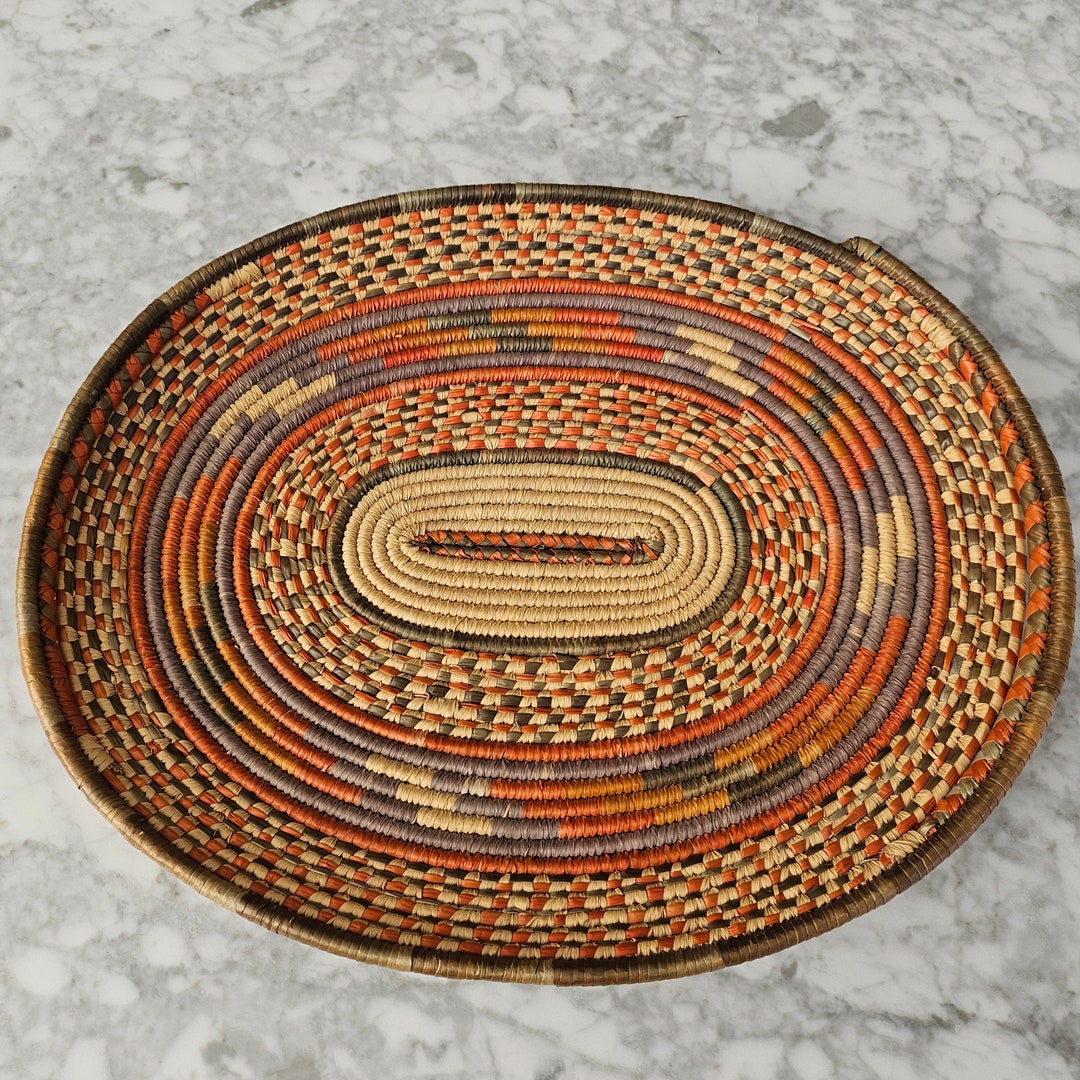 Sweetgrass Basket, Woven Gallery Wall, 3D, Wall Hanging Basket, Double