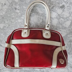 Vintage Lululemon Gym Bag, Vinyl Bag, Weekender Bag, Bowler Bag