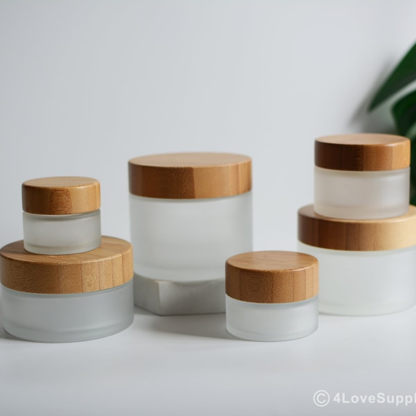 1-100pcs 15g 30g 50g 100g 150g 200g Natural Bamboo Wooden Facial Cream Jar Container, Cosmetic Lip Balm Body Scrub Butter Bottle, Wholesale