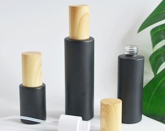 30ml 50ml 60ml 100ml Black Matte Spray Pump Bottles, Cosmetic White Spray Tops, DIY Perfume Toner Bottle, Fine Mist Spray Bottles, Wholesale