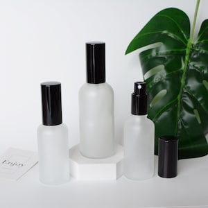 5/200pcs Frosted Glass Fine Mist Spray Pump Bottles, DIY Cosmetic Beauty Personal Care Essenatil Oil  Bottles Packaging, Wholesale, Bulk
