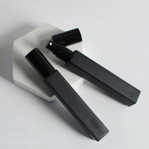 1-200pcs 10ml Spray Tubes Matte Black Glass Fine Mist Spray Body Fragrance Portable For Travel Man Perfume Perfume Packaging Retail