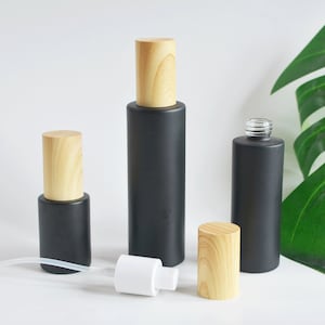 30ml 50ml 60ml 100ml Black Matte Spray Pump Bottles, Cosmetic White Spray Tops, DIY Perfume Toner Bottle, Fine Mist Spray Bottles, Wholesale