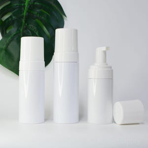 1-200pcs 100ml 150ml 200ml Mousse Foam Pump Bottle White PET Container For Facial Cleanser,Hotel/Home Skin Care DIY Logo Custom Sample Order
