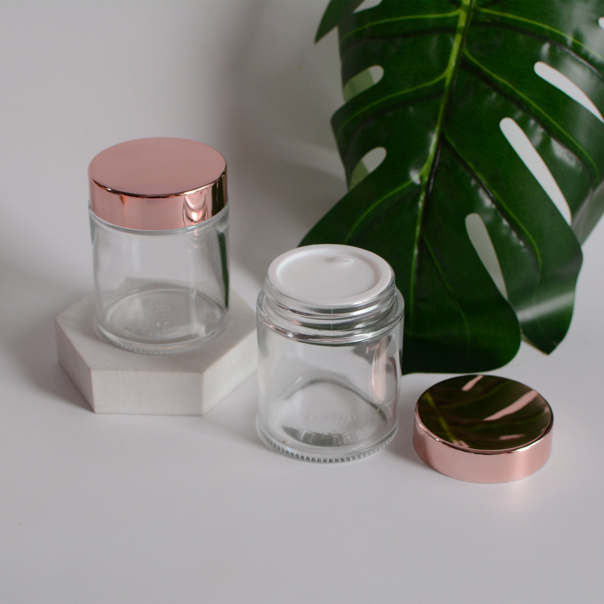 1/200pcs 100g 3.5oz Rose Gold Glass Cosmetic Cream Jar Etsy