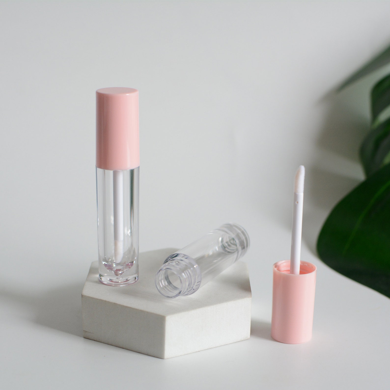 1/200pcs 4ml Round Clear Empty Lip Gloss Wand Tube With Brush Etsy