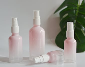 1-200pcs 15ml 30ml 50ml 100ml Glass Fine Mist Spray Bottle, Pink Gradient, Perfume Fragrance Room Home Spray Bottle, Liner Spray, Wholesale