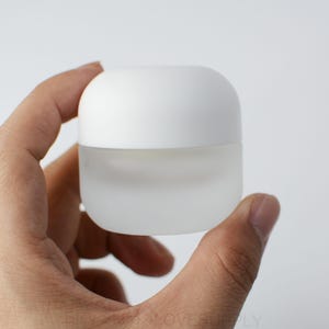 50g New Cream Jar Frosted Glass White Cap Facial Skin Care Packaging Eye Cream Hand Lotion Empty Essential Jar Lip Balm Oil Facial Cream