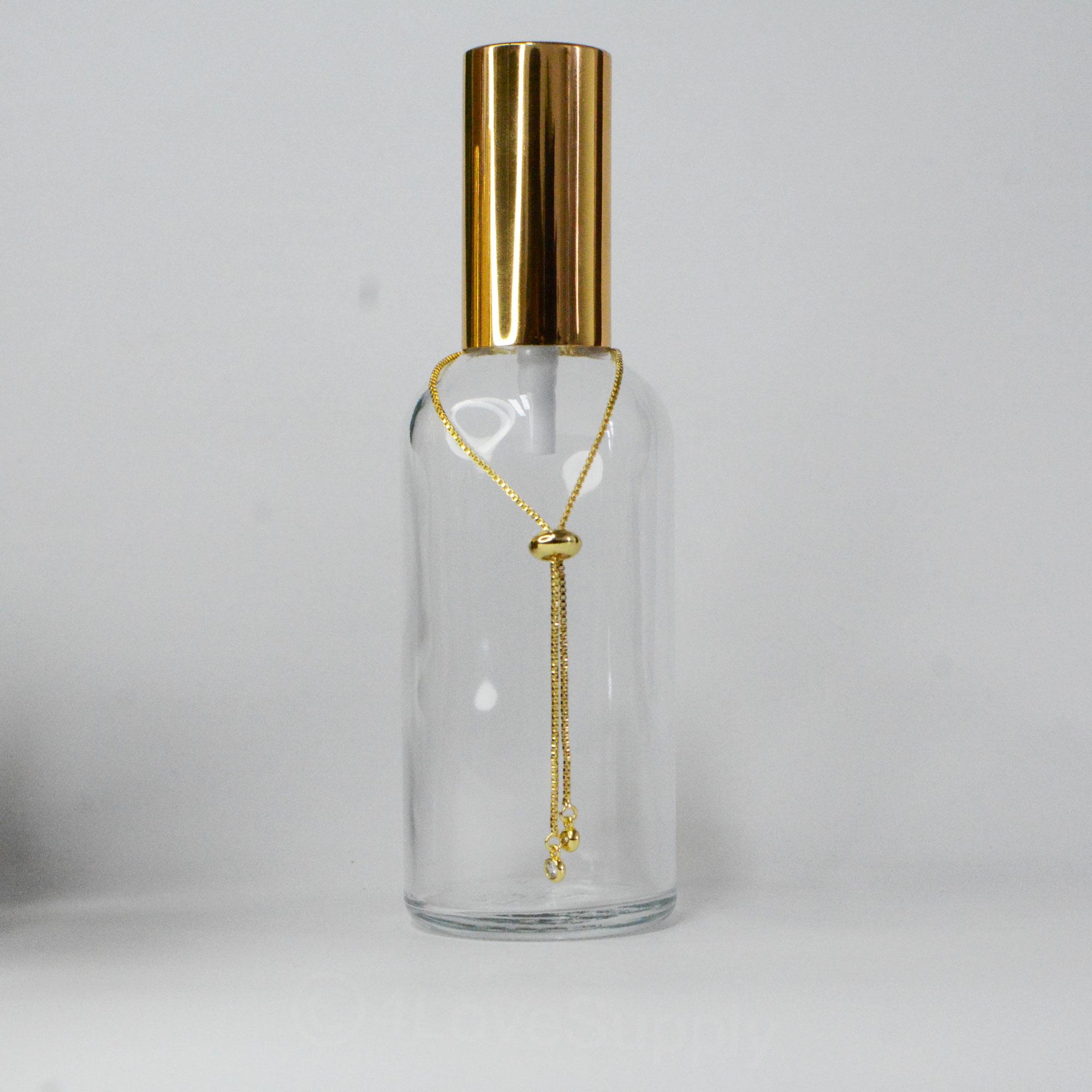 Flacons Vaporisateurs En Verre 100 Ml - Lot De 4 - Pour Parfum, Cosmétiques Et Voyages - Doré