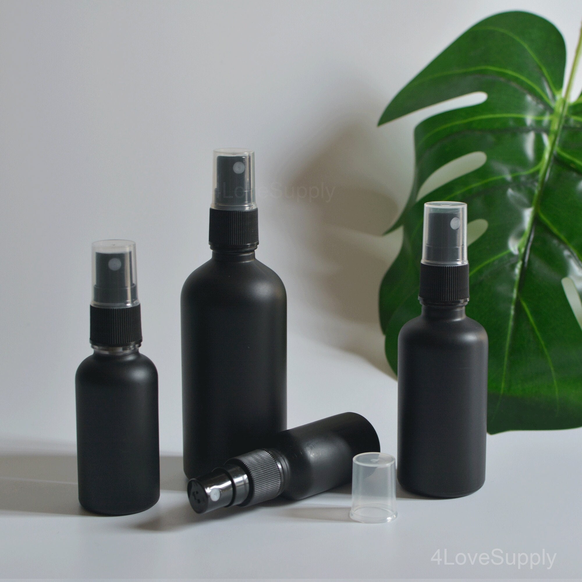 5ml-100ml Matte Black Fine Mist Spray Bottle, Herb Essential Oil Home Room Fragrance Perfume Spray Bottle, Travel Set, Smell, Bulk Wholesale