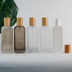 30ml 50ml 100ml 120ml Serum Lotion Pump Bottles Square White/Frosted/Transparent/Coffee/Gradient Gold For Serum Lotion Empty Cosmetic Bulk