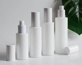 1-200pcs 30ml 50ml 60ml 80ml 100ml Fine Mist Spray Bottle Matte White Glass Bottle White Sprayer For Perfume Bulk