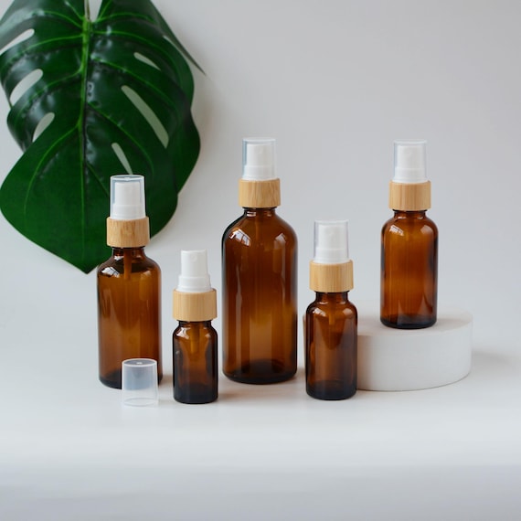 5ml-100ml Refillable Spray Bottles Natural Bamboo Atomizer Clear Amber  Boston Glass Travel Portable Toner Spray Home Fragrance Wholesale - Etsy