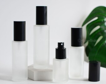 1-100pcs 15ml 30ml 80ml 60ml 120ml Frosted Glass Spray Bottle, Black Mist Bottle, Cosmetic Set Bottle Packaging, Wholesale