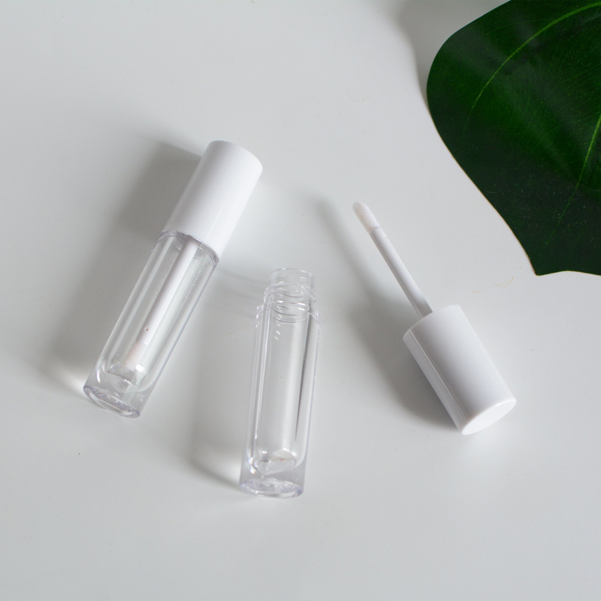 1/200pcs 4ml Round Clear Empty Lip Gloss Wand Tube with Brush Etsy