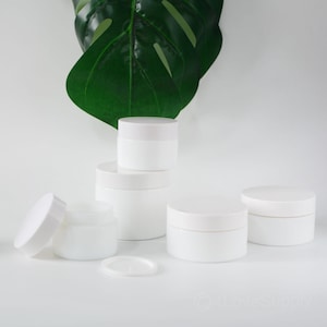 1/200 piezas 15 g 30 g 50 g Tarro de crema de porcelana blanca Tapa blanca Tarro de bálsamo labial Contenedor de aceite de brillo de labios Contenedor de viaje Portátil Cuidado de la piel Cosmético Venta al por mayor