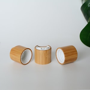 24mm 24/410 Real Natural Bamboo Wooden Bottle Closure Disc Caps, Bottle Lids, Dispensing Caps, Disc Top Caps, Wholsale, Bulk