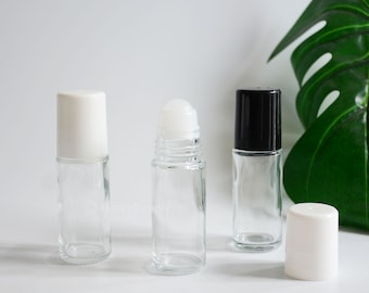 1-100px 30ml 1oz Empty Clear Glass Roll On Bottles, Essential Oil Roller Bottles, Perfume Roller Bottle, SPA Oil Roller, Wholesale