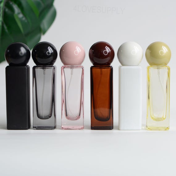 Parfüm Flasche 30ml Matt Schwarz / Klar Schwarz / Pink / Bernstein / Weiß / Gelb Quadrat Glas Duft Parfüm Flasche Leere Schüttgut
